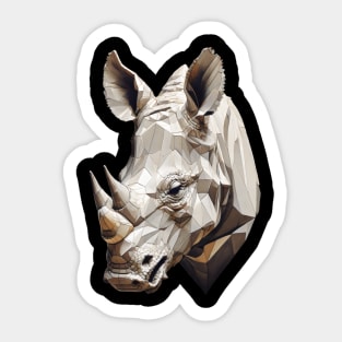 Beautiful geometric rhino head Sticker